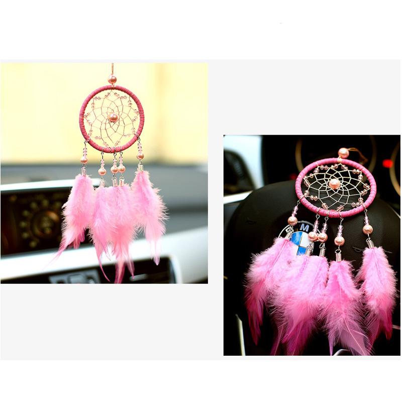 

DIY Handmade Dream Catcher Feather Bead Hanging Decoration Ornament Gift Colorful Craft Dreamcatcher Car Wind Chimes Art Pendant