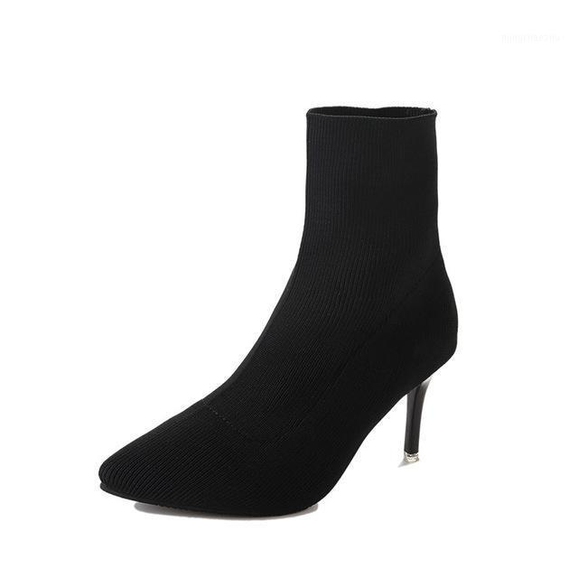 

New autumn/winter 2020 boots with pointed toes, thin wool heels, women's high heel socks and elastic boots1, C1