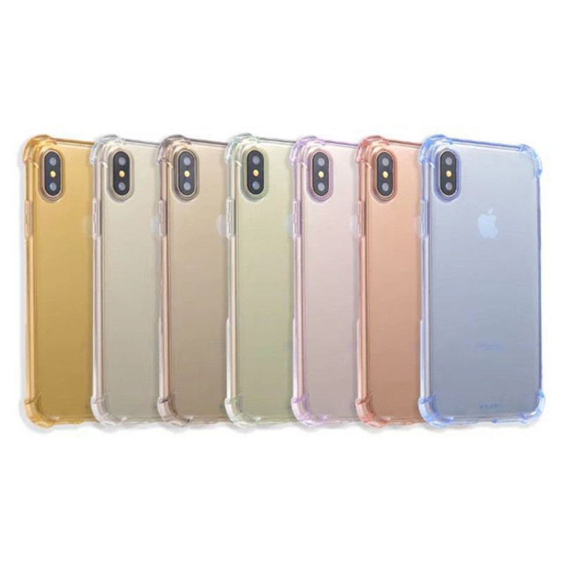 

Transparent Case TPU Phone Case for iPhone 12 11Pro 8Plus XR X XS Max Soft Shell Thickening Clear Phone Case Gel DHL
