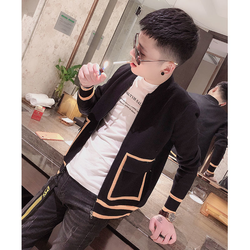 

2021 High quality Autumn Winter Trend Men's Coat Youth Society Vitality Net Mesh Jacket Red Cardigan OE4K