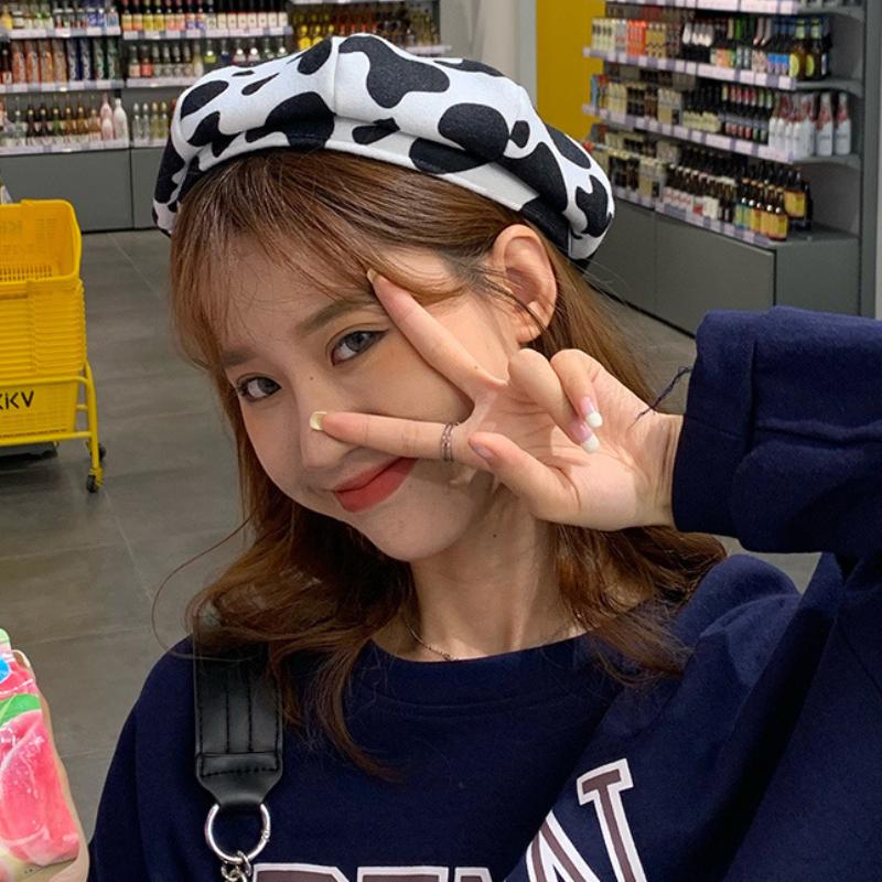 

HT3317 Berets Autumn Winter Women Hat Ladies Vintage Octagonal Beret Hat Female Berets for Women Retro Artist Painter, White