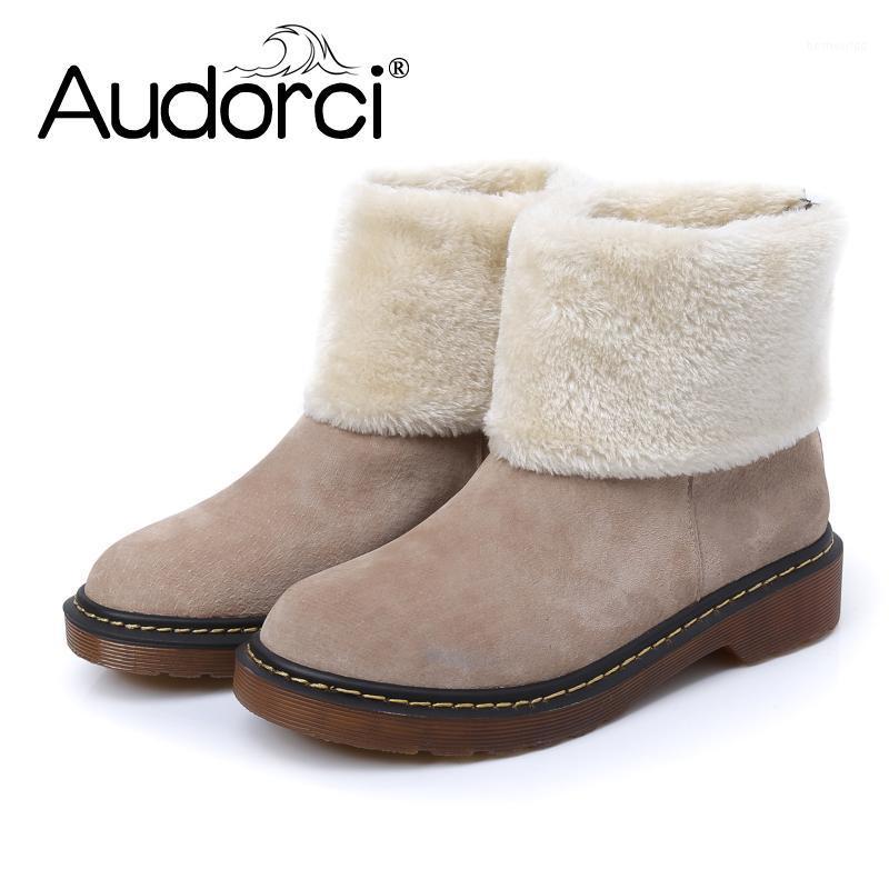 

Audorci 2020 Winter Fashion Women Snow Boots Woman Outdoor Warm Boot Female Keep Warm Work Shoes Plus Size 34-43 With Fur1, Black with fur
