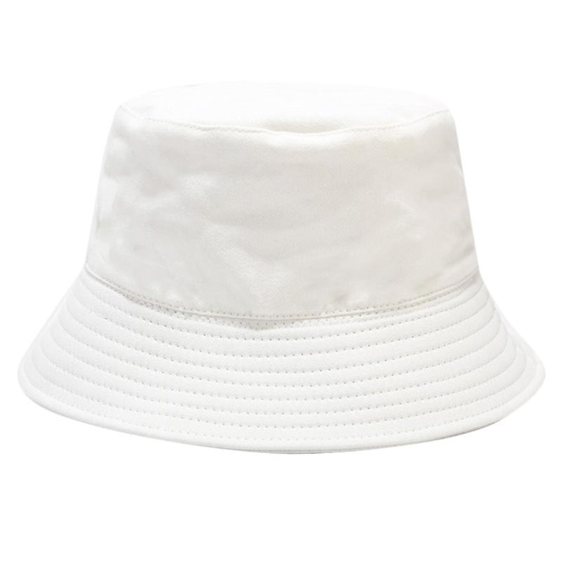 

Men Women Vintage Reversible Double Side Wear Bucket Hat Simple Black White Solid Color Harajuku Hip Hop Fisherman Cap