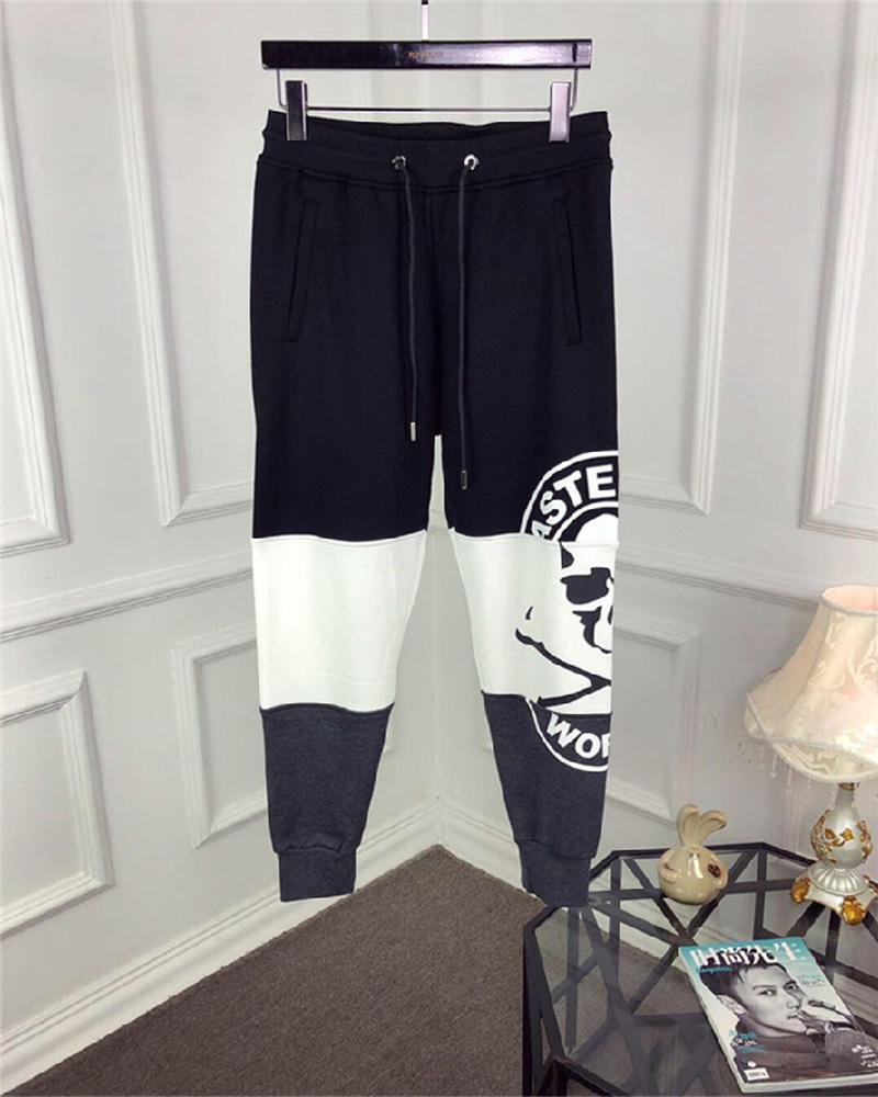 

New Novelty Luxury 2021 Mastermind Skull Bone Monster Stripe Comfortable Classic Paisley 4 White Casual Pants Sweatpants D44 32qj, Black