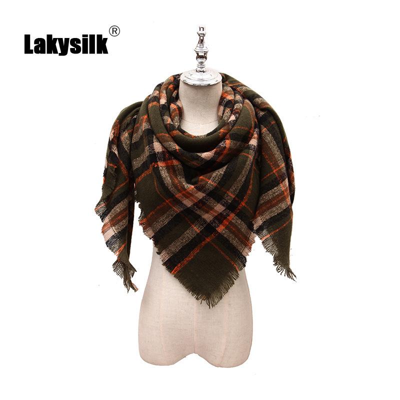 

Scarves Designer 2021 Knitted Spring Winter Women Scarf Plaid Warm Cashmere Shawls Brand Neck Bandana Lady Wrap