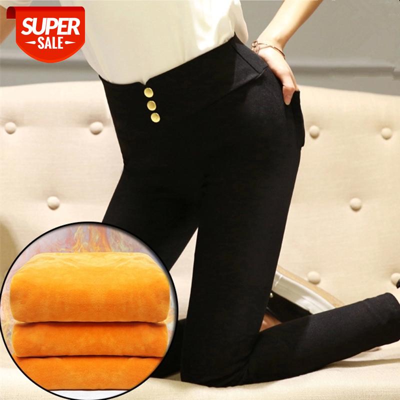 

NORMOV Warm Women Leggings Solid With Pocket Zipper Winter Thick Leggings Ankle Length Pants Push Up Leggis Feminino Plus Size #RE3Z, Black;white