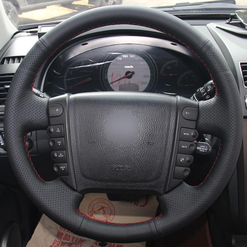 

Black Synthetic Leather Car Steering Wheel Cover for Ssangyong Rexton Rexton W Rodius
