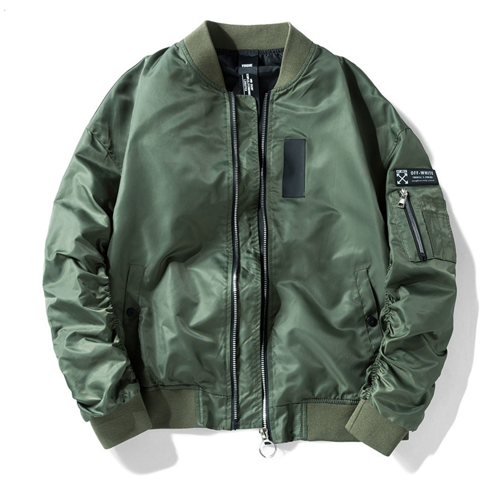 

Spring Autumn Male Flight Ma-1 Pilot Sports Jacket 09xc, Armygreen