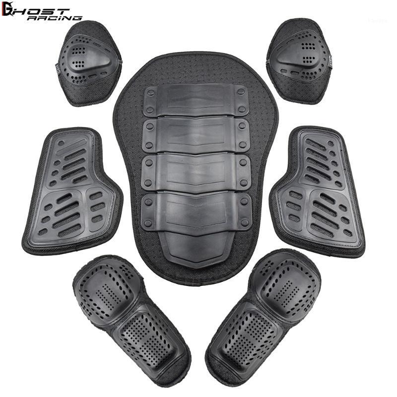 

Motorcycle protective gear racing suit built-in anti-fall protective gear shoulder pad elbow, knee, back, chest,upgraded 7-piece1