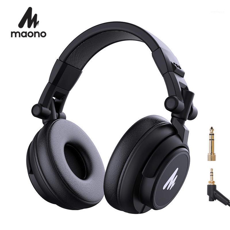

Professional DJ Studio Monitor Headphones Over Ear and Detachable Plug & Cable with 50mm Driver for DJ Studio a AU-MH6011, Black