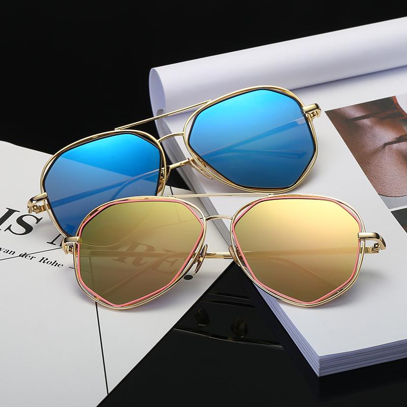 

Sunglasses 2021 Men And Women Metal Hollow Colorful Polarized Driving Glasses