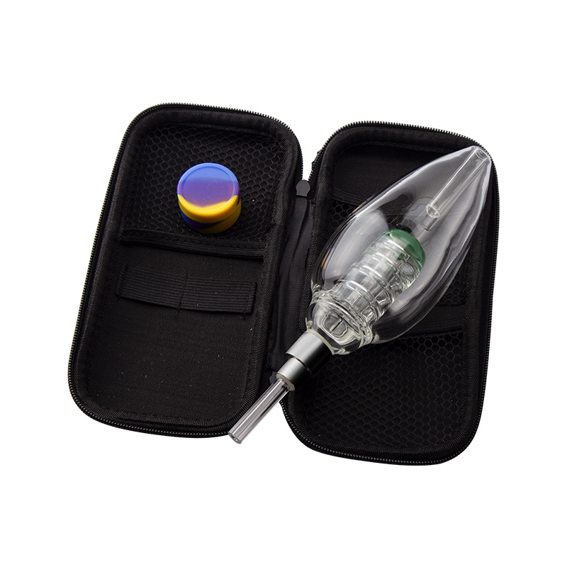Glassvape168 CSYC NC041 Hookah Oil Rigs Glass Pipes OD 63mm Bubbler 510 Titanium Quartz Ceramic Nail Dab Rig Smoking Pipe Wax Tool Bag Set-image-496706190