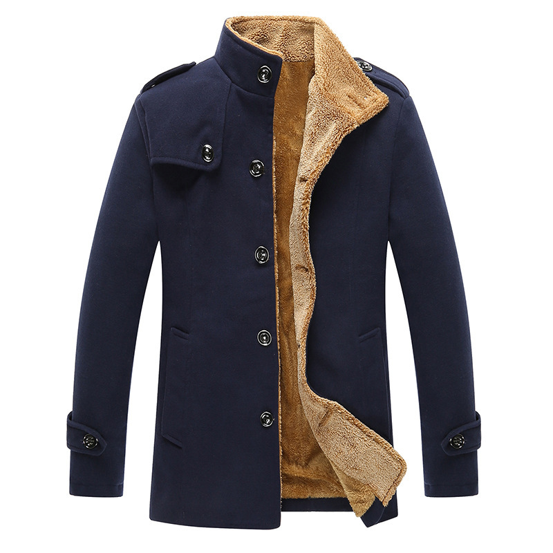 

2021 New Wool Coat Winter Jacket Plus Size Red Korean Jackets Man Streetwear Men's Clothes Kj270 Wat9, Blue