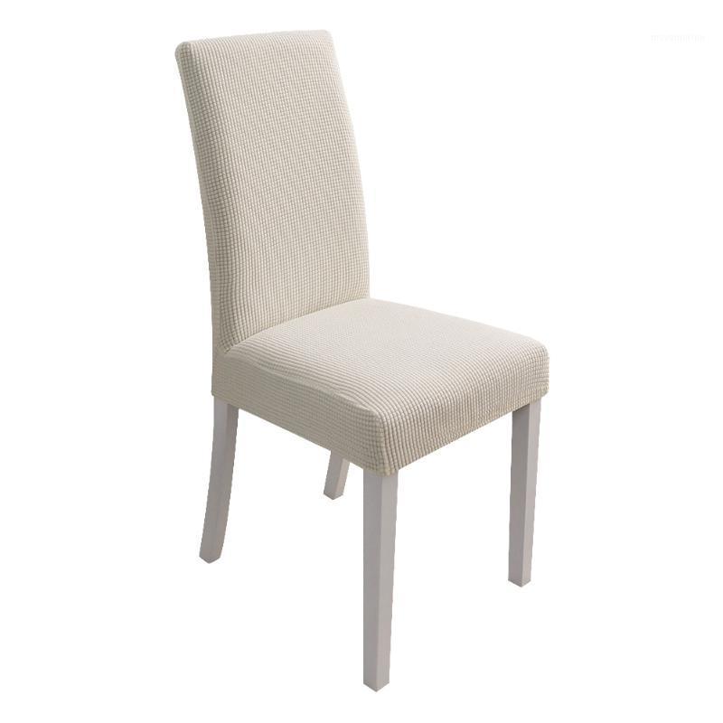 

Chair Cover Washable Polar Fleece Hotel Check Pattern Universal One Piece Anti Dust Soft Elastic Slipcovers Home Office Kitchen1