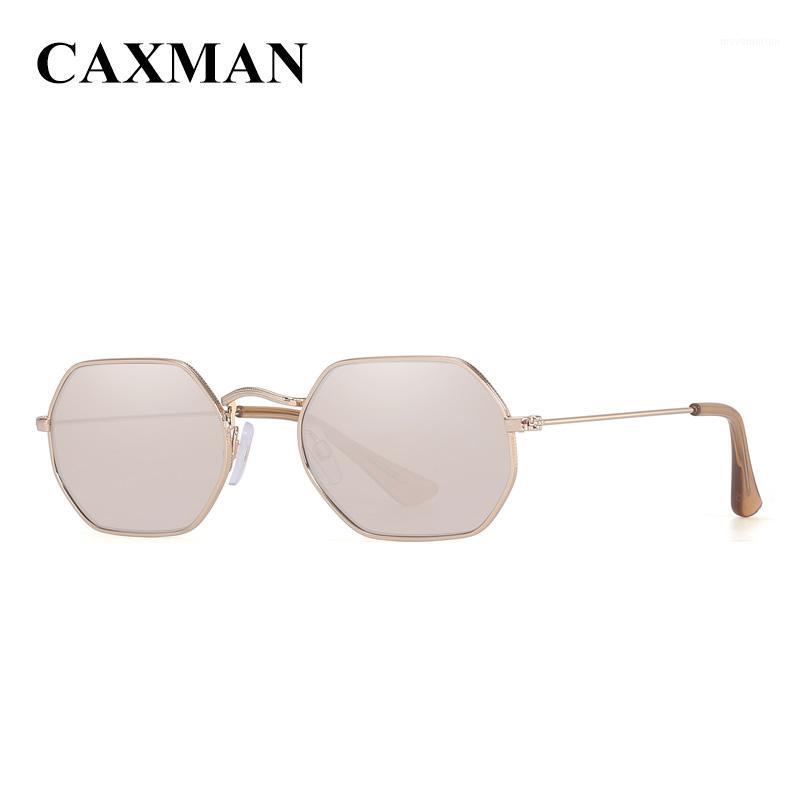 

CAXMAN Retro Small Square Sunglasses Metal Glod Shades Women Men Fashion Luxury Sexy Sunglasses Ladies Mirrored Silver Lense1