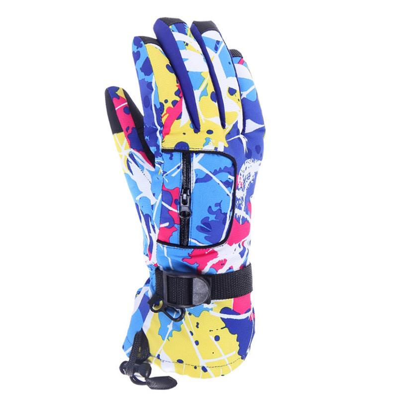 

LOCLE Snowboard Gloves Winter Breathable Colorful Women Ski Gloves Outdoor Sports Cycling Hiking Windproof Motorcycle, Blue