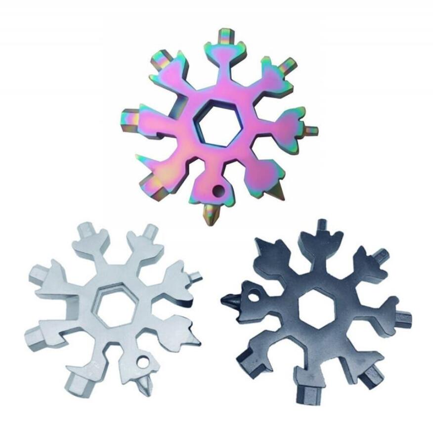 

18-in-1 Snowflake Multi-Tool Stainless Steel Multitool Card Combination Compact Portable Outdoor Products 18 in 1 Snowflake Tool Card