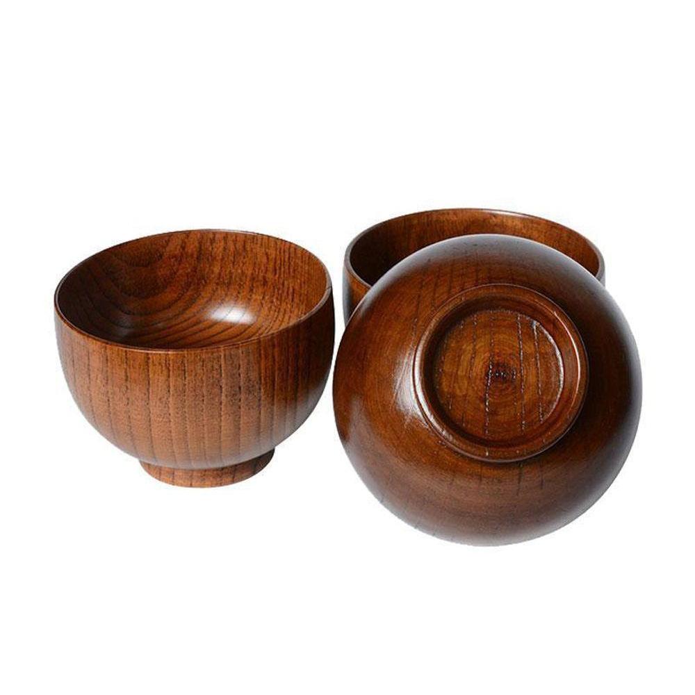 

Natual Wood Round Salad Bowl Kitchen Handmade Childr sqcHCK homes2007