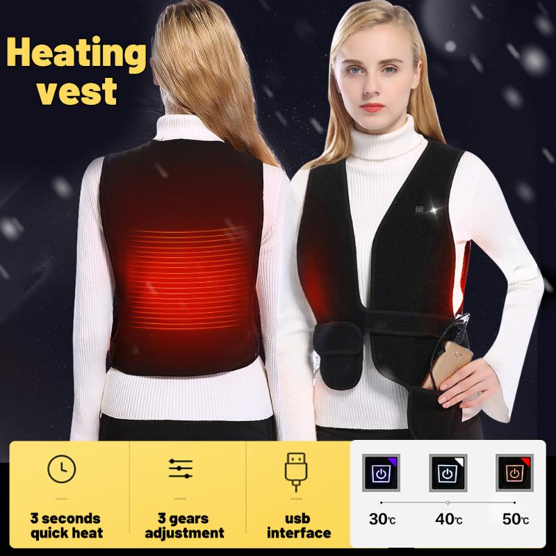 

Heating Vest Multifunctional Heating Vest Health Care Suit for Men and Women Warm for Outdoor Camping Hiking Fishing, Black