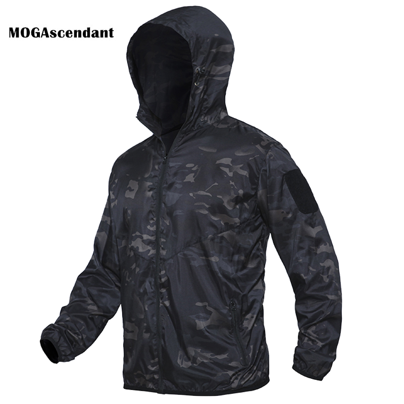 

Men's Tactical Waterproof Bomber Jacket Summer Military Lightweight Army Male Camouflage Soft Shell Windbreakers Coats, Cp