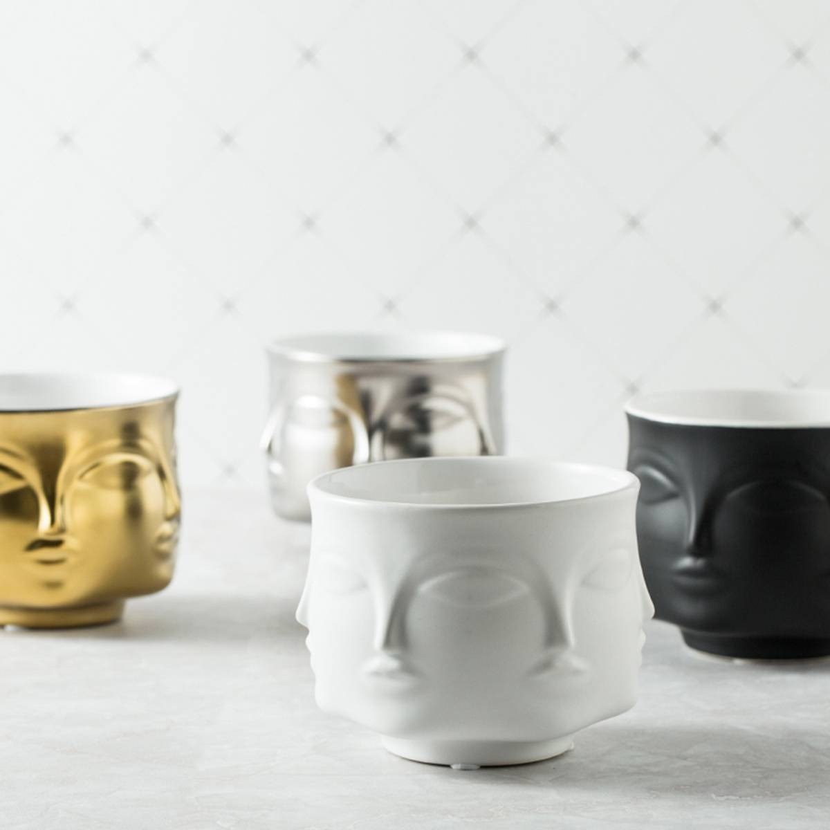 

Nordic Dora Maar Musa Vase flower Ceramic Man Face Flower Vase Home Decor Accessories Head Figure Design Holder Succulents Plant