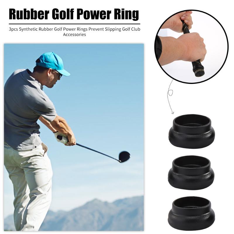 

3pcs Synthetic Rubber Golf Power Rings Prevent Slipping Rubber Golf Power Rings Accessories