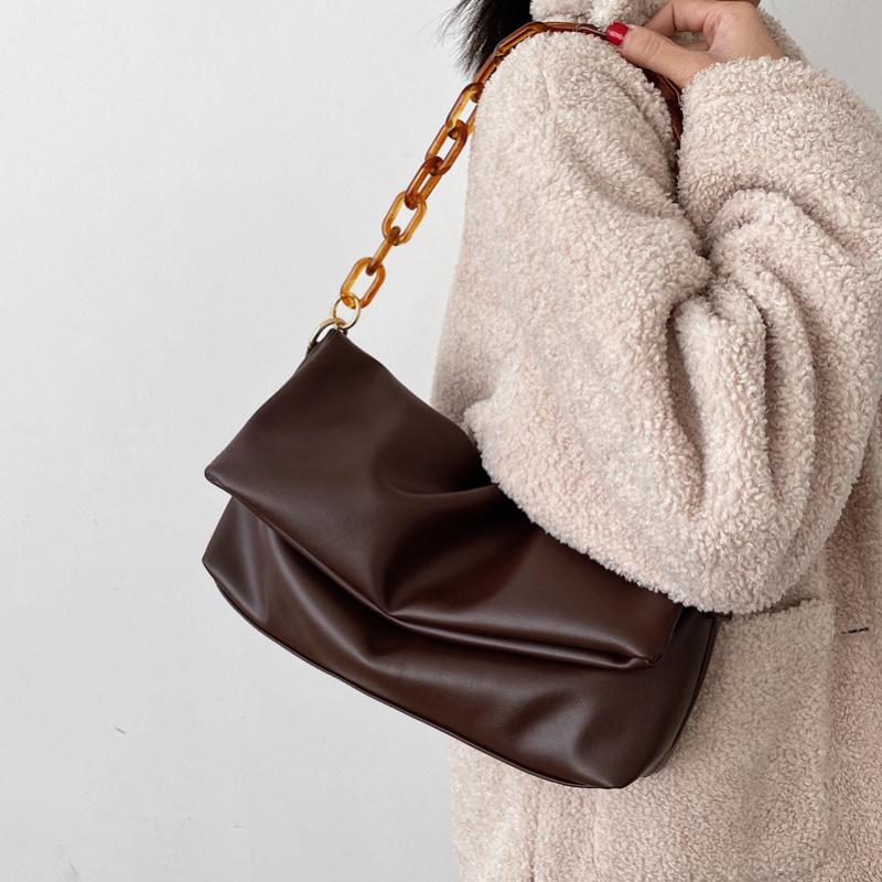 

New fashion acrylic single shoulder underarm bag handbags women bags bags for women hand 2021 lipstick bag, Coffee