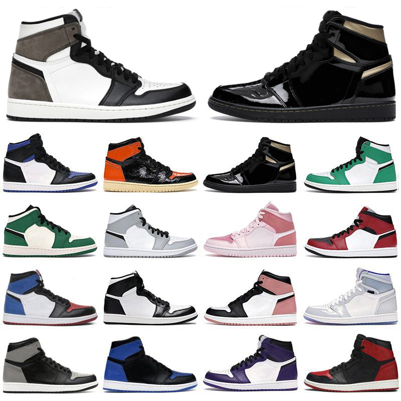 

Jumpman 1 Mens Basketball Shoes 1s High Dark Mocha Twist Mid White Shadow Obsidian UNC Chicago Light Smoke Grey women trainer Sport Sneakers, As photo 17