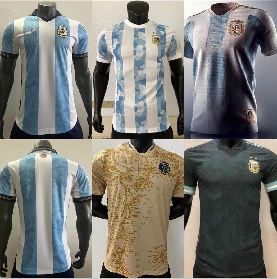 

2021 2022 2023 Copa America Player version Argentina home soccer jersey 21 22 Messi DYBALA AGUERO DI MARIA MARADONA AWAY football shirt men, White