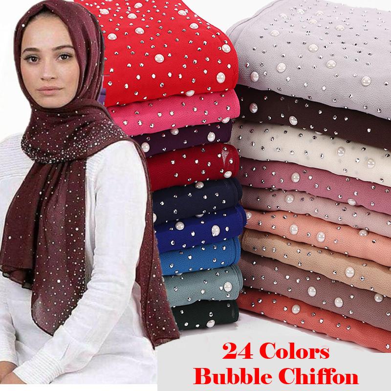 

2020 Woman Scarf Muslim Shawls Hijab Turban Islamic Arabic Dubai Headscarf Soft Chiffon Elegant foulard femme Wrap Head Scarves