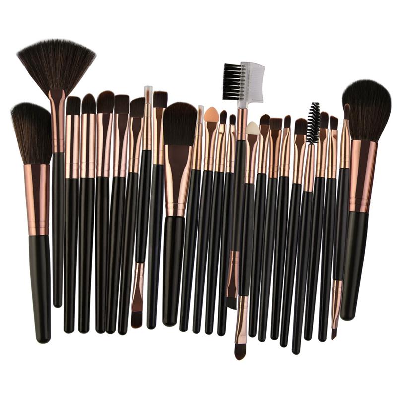 

25pcs Professional Makeup Brushes Set Nasal Eye Brow Shadow Eyelash Fan-shaped Power Brush Concealer Cosmetic Kit drop shipping