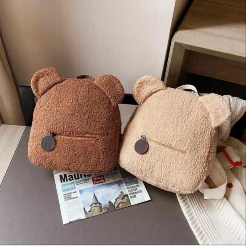 Enfants sac à dos garçons filles sacs d'école mode enfants Hbp mignon ours oreille polaire polyvalent Mini livre sacs enfant cadeaux