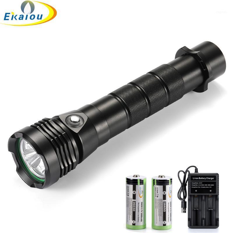 

Professional scuba light 4500 lumen 3* XML L2 LED Waterproof Diving Underwater dive Lamp 26650 Rechargeable Torch1