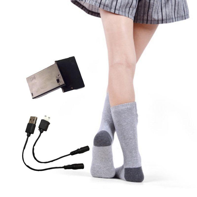 

Winter Outdoor Usb Heating Socks For Men And Women Cold And Warm Heating Socks Warm Feet Treasure Electric, Black