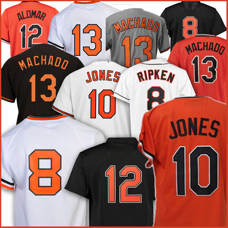

Men 8 Cal Ripken Jr. Baseball Jerseys 8 Cal Ripken Jr. 13 Manny Machado 12 Roberto Alomar 10 Adam Jones Jerseys, Ymen(jin ying)