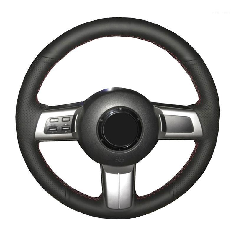 

Steering Wheel Covers Hand Sewing Car Cover Cow Leather Suede Wrap For MX-5 Miata 2006-2014 CX-7 CX7 2006-2009 RX-8 2009-2012