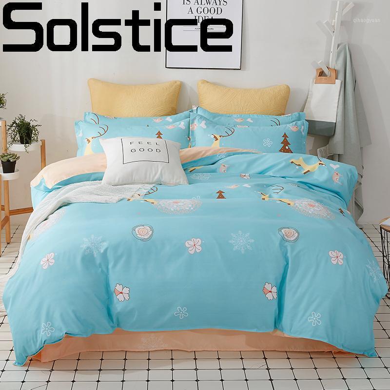 

Solstice 2020 Adult Bedding Sets Bed Sheet Duvet Cover Pillowcases American Style Bedsheets Flat Sheet  Size 3or4pcs1