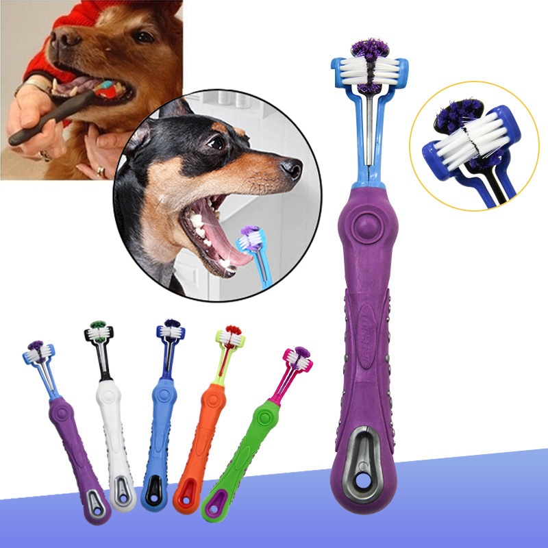 

Dog Toothbrush Multi-angle Pet Cleaning Tooth Bad Breath Tartar Teeth Care Tool Brush for Dog Cat Protection Health Product