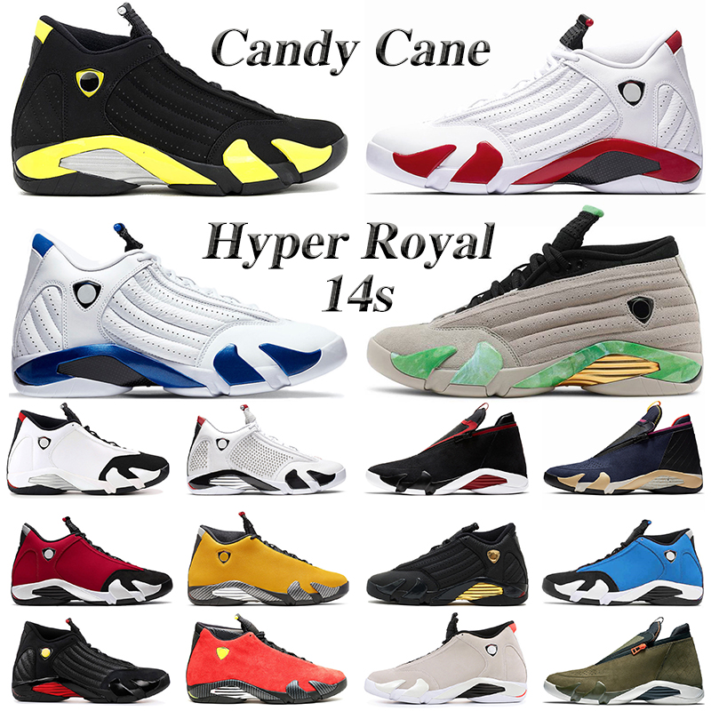 

14s Mens Basketball Shoes 14 Gym Red Lipstick Candy Cane Fortune Hyper Royal Last Shot Black Toe Thunder Purple Reverse Ferrari Desert Sand Sports Sneakers, Black ferrari