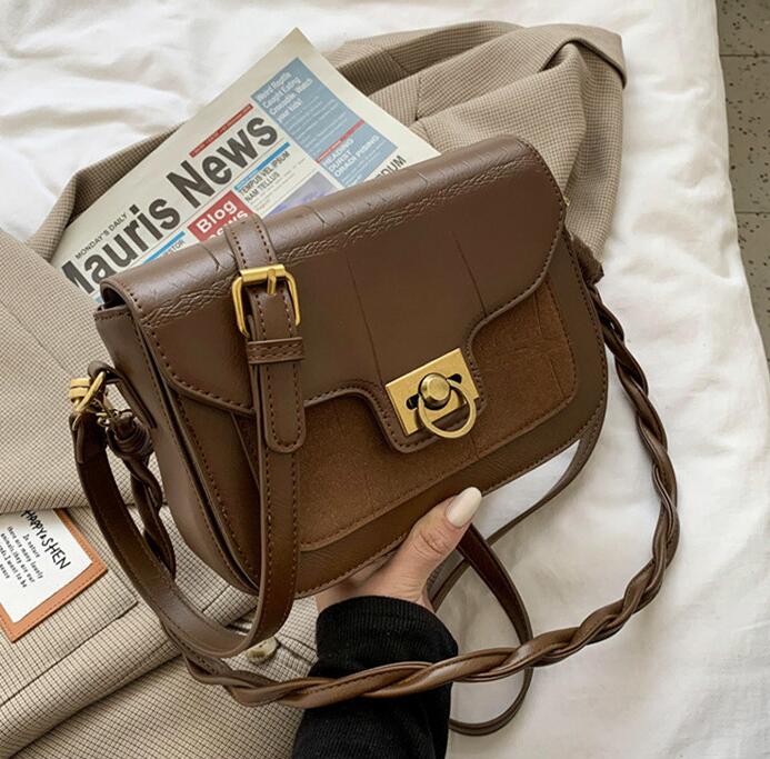 

wholesale women bag simple atmospheric pressure flower leatheres shoulder bags retro leather messenger handbag street trend Stone leathers handbags