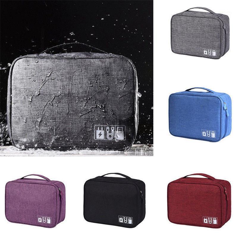 

Portable 5Colors Large Capacity Organizer Travel Storage Bag USB Cable Charger Case Electronics Accessories Organizer Waterproof1