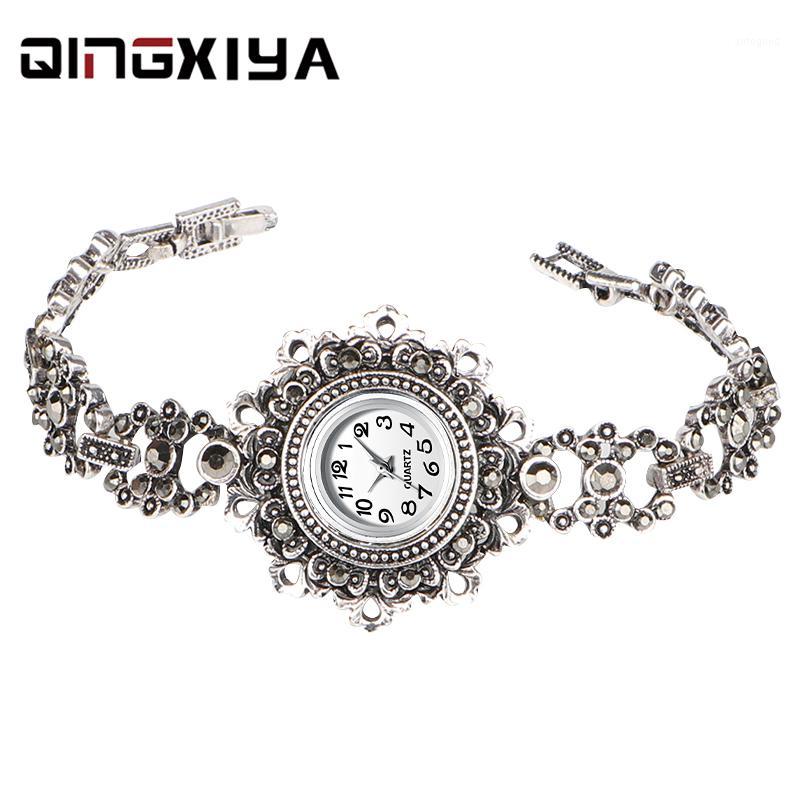 

Wristwatches Watches Women Fashion Silver Bracelet Watch 2021 QINGXIYA Quartz Lady Womens Relogio Feminino Clock1