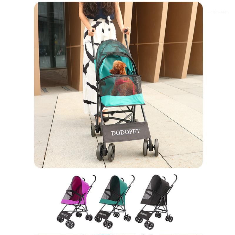 

DODOPET Pet Stroller Foldable Pet Dog Cat Outdoor Carrier Cart Oxford Cloth 4-wheels Strolling Cart For Travelling1