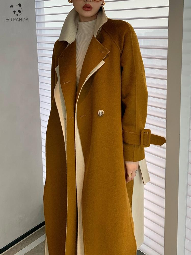 

Women'S Coat 2020 Winter Sheepskin Coat Warm Long In The Floor Woolen Ladies Hight Quality Long Plush Fur Female, Brown