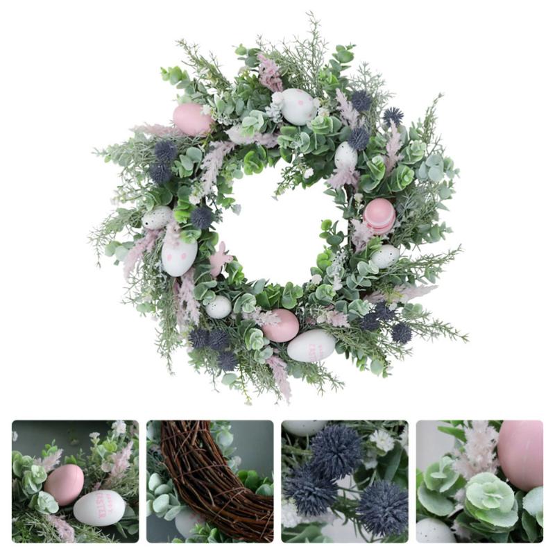 

1Pc Easter Hanging Wreath Natural Aesthetic Garland Festival Decorative Pendant, Colorful