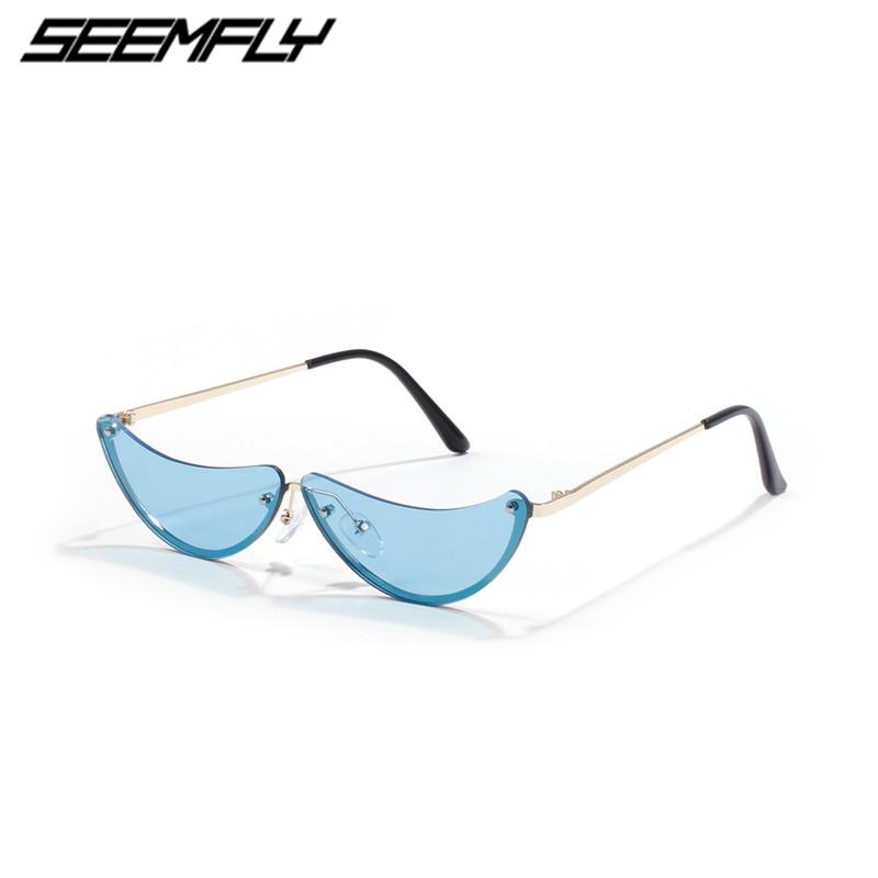 

Seemfly Fashion Rimless Sunglasses Men Women Driving Sun Glasses Retro Goggle Unisex Eyewear UV400 Shades Oculos Gafas De Sol