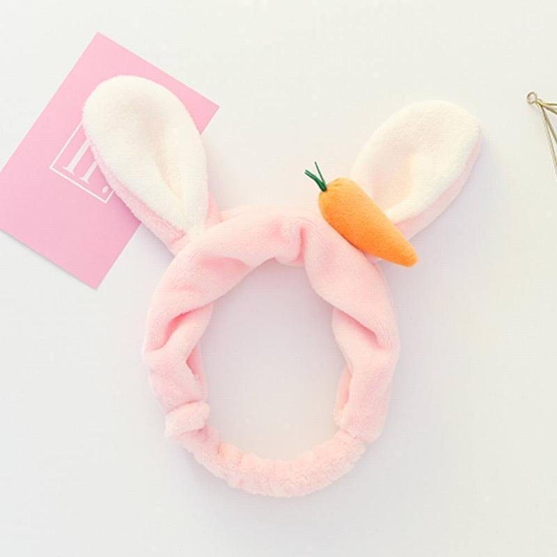 

Women Ears with Carrot Elastic Headbands Soft Wash Face Bath Hairbands Girls Hair Holder Turban Hair Accessories1, Jj0076-13