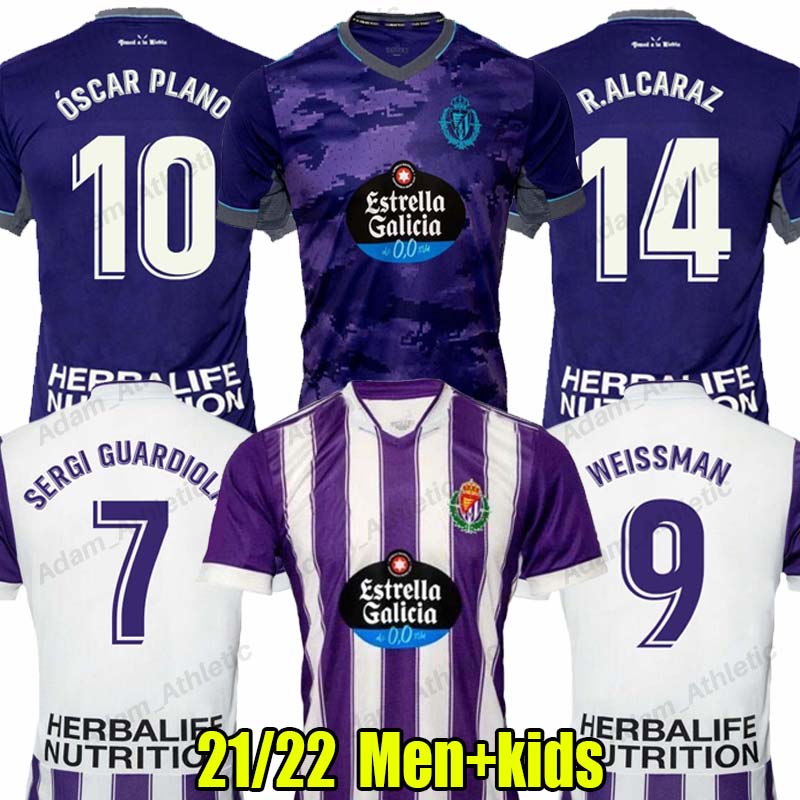 

Real Valladolid soccer jerseys home away OSCAR PLANO WEISSMAN SERGI GUARDIOLA football shirts FEDE S. .OLAZA R.ALCARAZ jersey man kids kit, Black;yellow