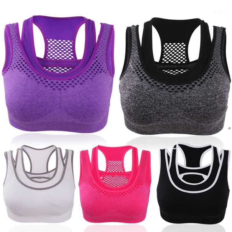 

Women Gym Bra Fitness Sports Tops Breathable Quick Dry Support Padded Bras Women Girls Gym Tops bra Female Indoor Underwear1, Skin pad