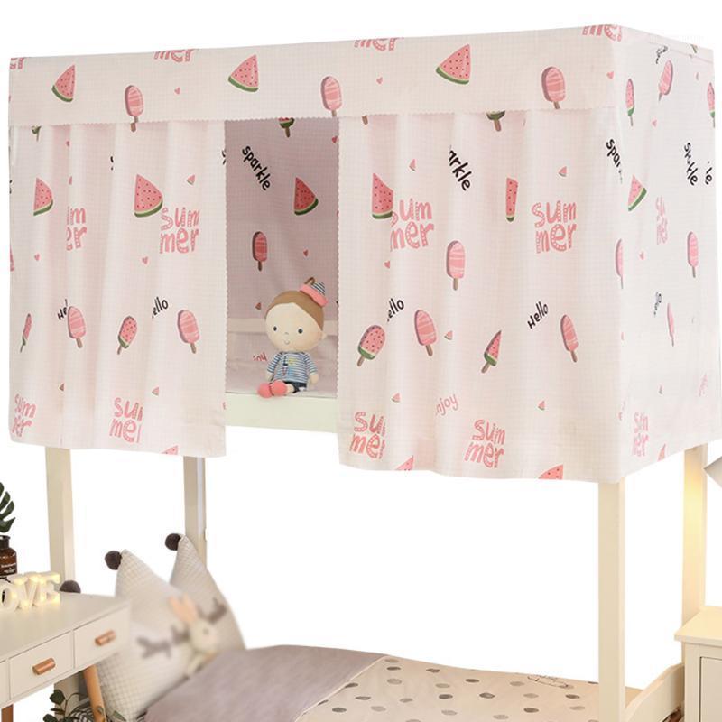 

Cloth School Breathable Bed Curtain Student Dormitory Single Decor Dustproof Home Mosquito Protection Shading Elegant Printed1